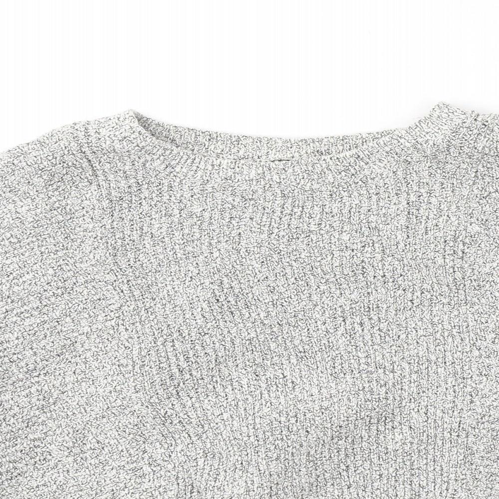 Preworn Womens Grey Round Neck  Cotton Pullover Jumper Size 8