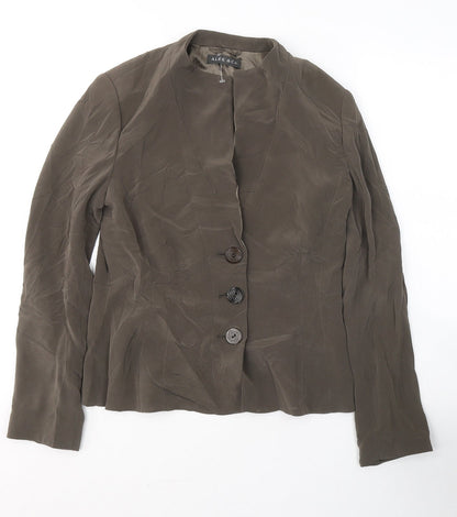 alex &CO Womens Brown   Jacket Blazer Size 8  Button