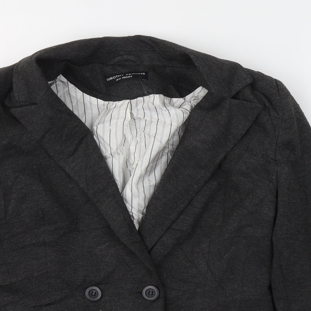 Dorothy Perkins Womens Grey  Polyester Jacket Suit Jacket Size 10