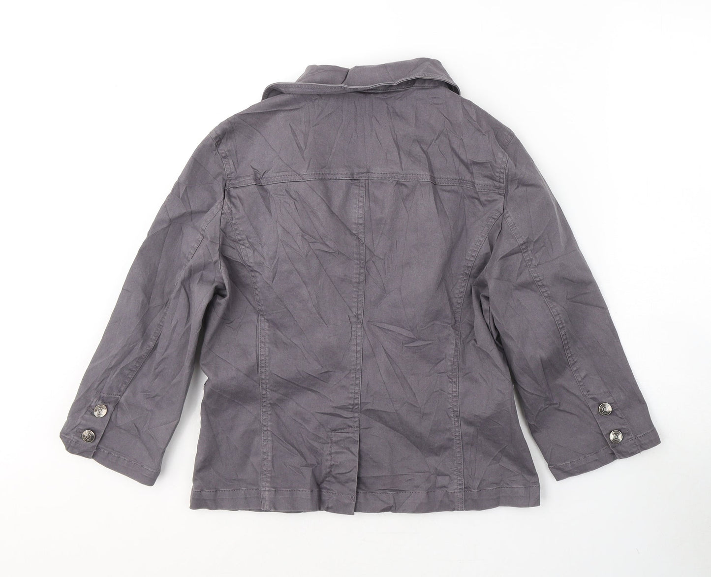 b.young Womens Grey   Jacket  Size 14  Button