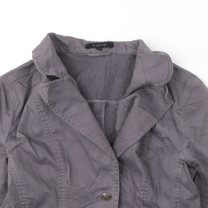 b.young Womens Grey   Jacket  Size 14  Button