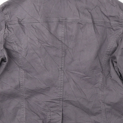 b.young Womens Grey   Jacket  Size 14  Button