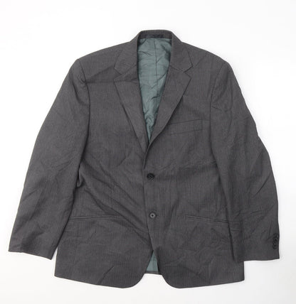 George Mens Grey  Polyester Jacket Suit Jacket Size 40