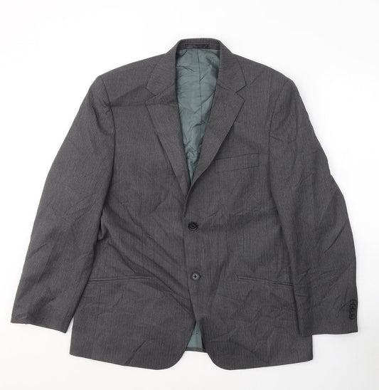 George Mens Grey  Polyester Jacket Suit Jacket Size 40