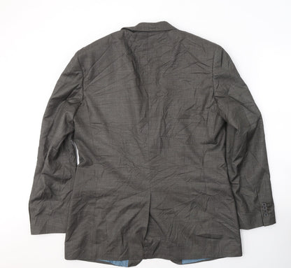 George Mens Grey  Polyester Jacket Suit Jacket Size 42