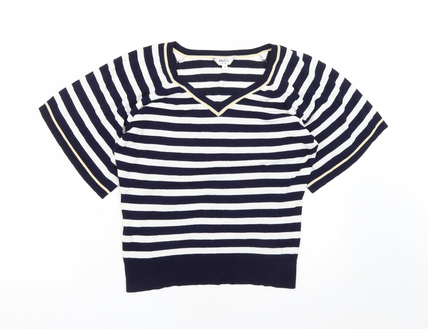 Womens UK Size M M&Co Blue Pullover Jumper