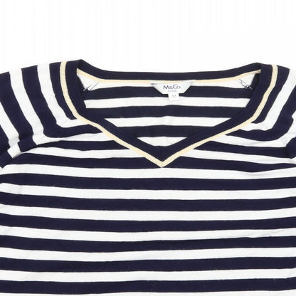 Womens UK Size M M&Co Blue Pullover Jumper