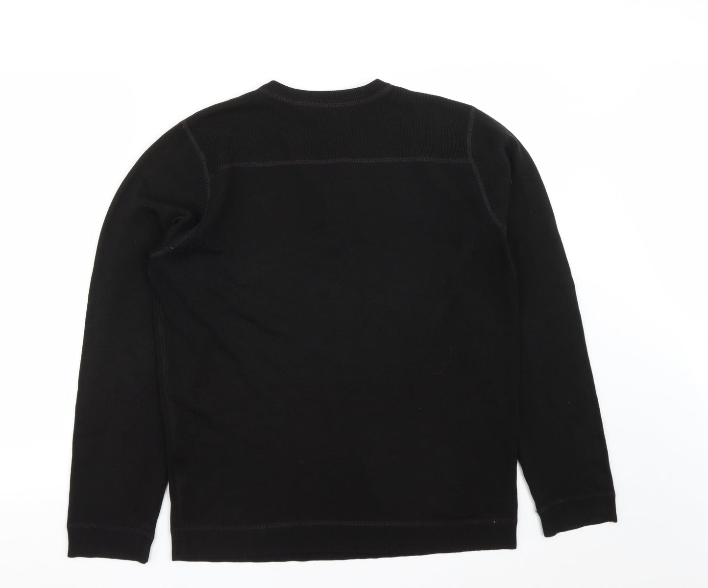 Debenhams Mens Black V-Neck  Acrylic Pullover Jumper Size M