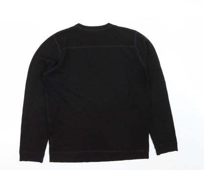 Debenhams Mens Black V-Neck  Acrylic Pullover Jumper Size M