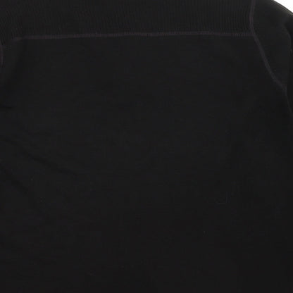Debenhams Mens Black V-Neck  Acrylic Pullover Jumper Size M