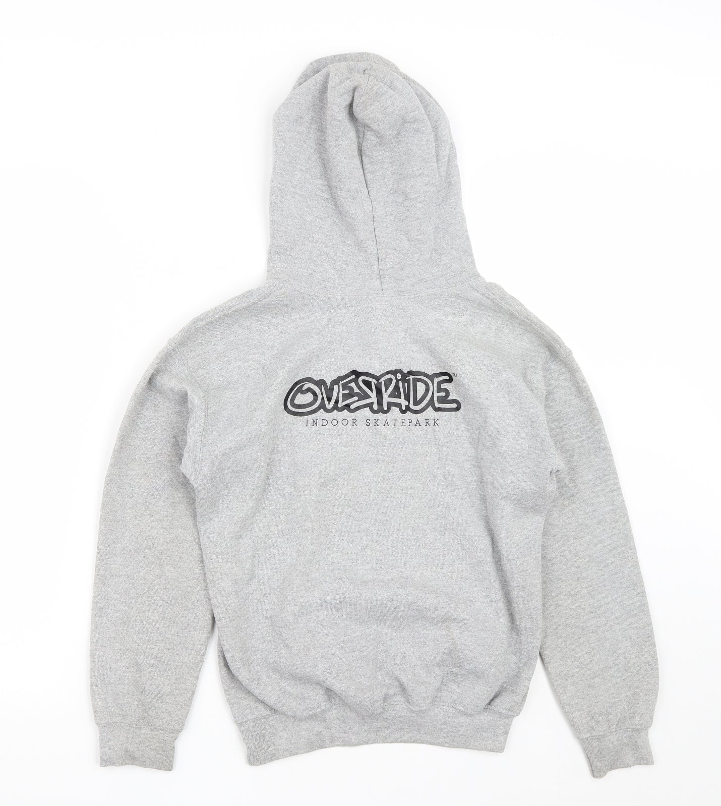 OverRide Boys Grey  Cotton Pullover Hoodie Size M   - OverRide SkatePark