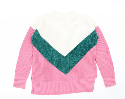 Womens UK Size M Noisy may Pink Pullover Jumper