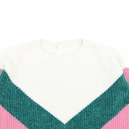 Womens UK Size M Noisy may Pink Pullover Jumper