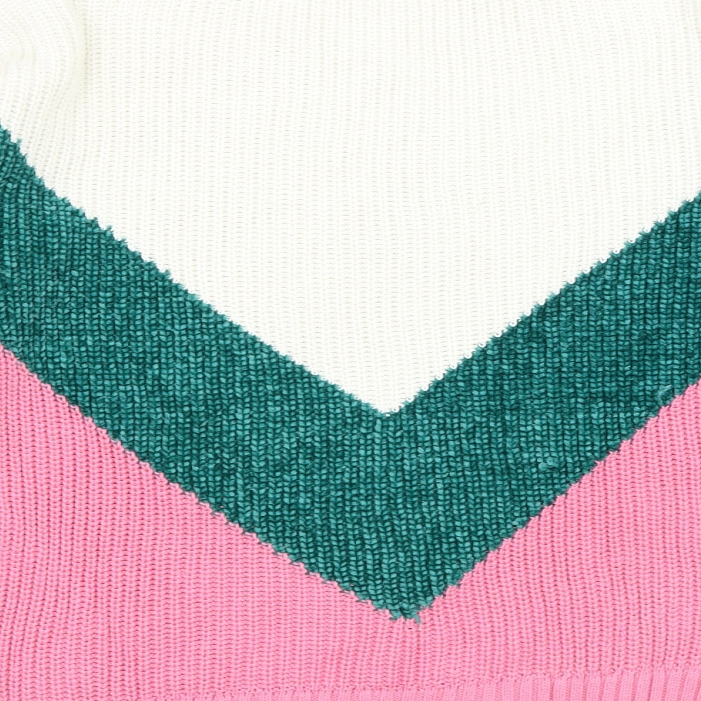 Womens UK Size M Noisy may Pink Pullover Jumper