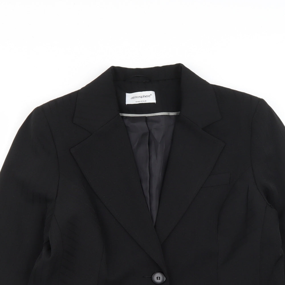 Atmosphere Womens Beige  Polyester Jacket Suit Jacket Size 14