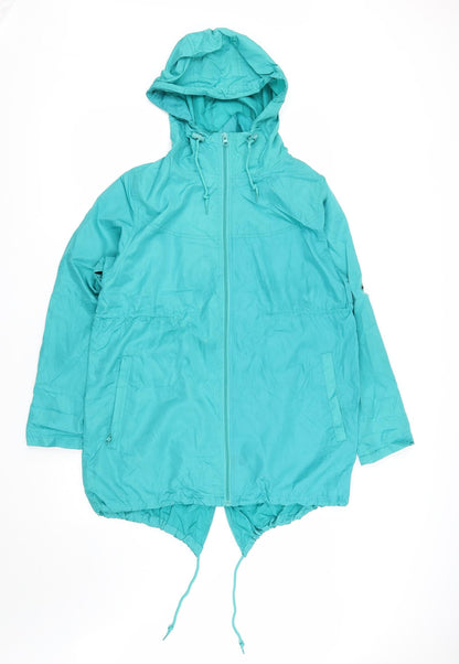 Womens UK Size S Denim & Co. Green Rain Coat