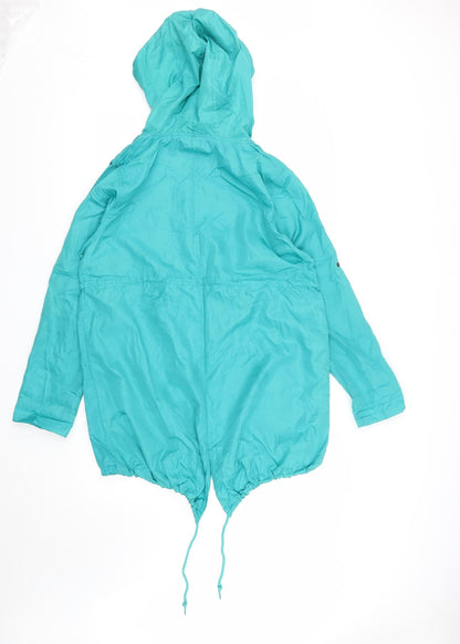 Womens UK Size S Denim & Co. Green Rain Coat
