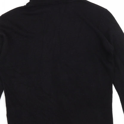 Key West Womens Black Roll Neck  Acrylic Pullover Jumper Size M   - Size 14-16