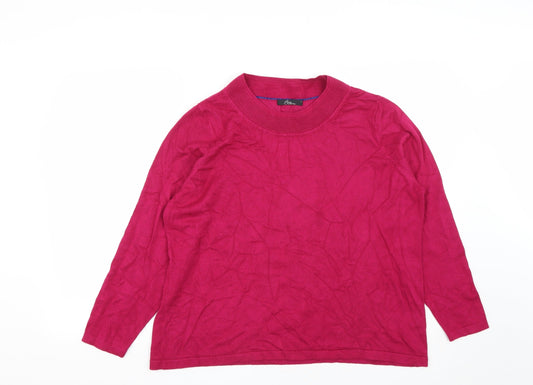 Womens UK Size L Bonmarché Pink Pullover Jumper