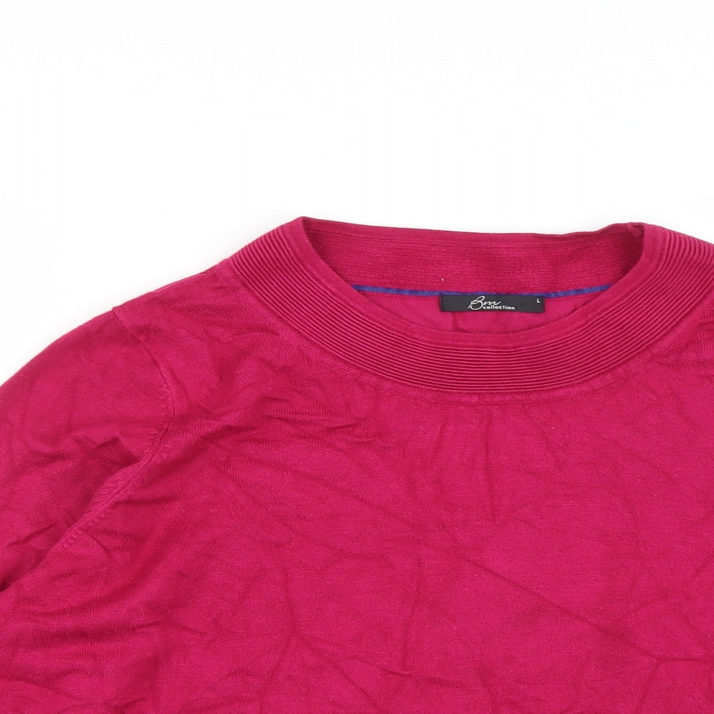 Womens UK Size L Bonmarché Pink Pullover Jumper