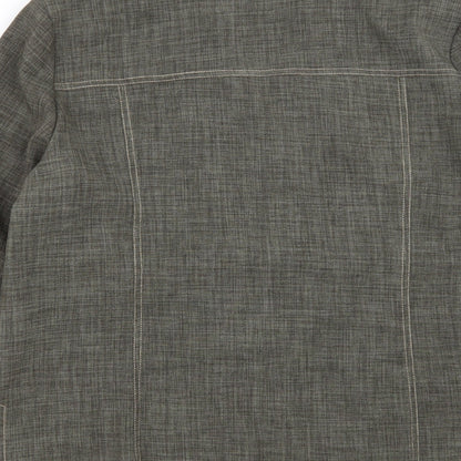 Oscar B Womens Green  Polyester Basic Button-Up Size 18 Collared