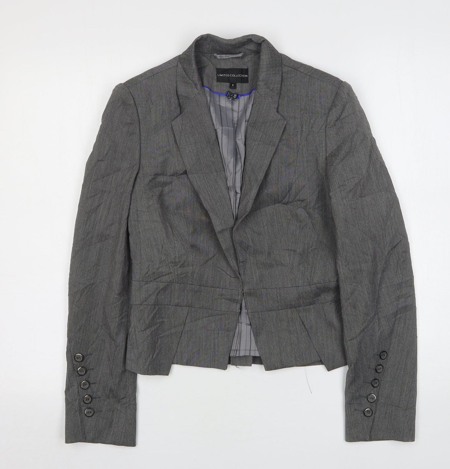 Womens UK Size 8 Marks and Spencer Regular Grey Blazer
