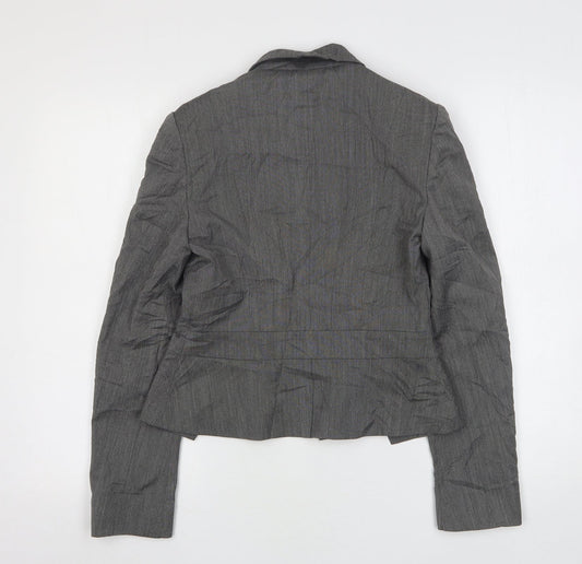 Marks and Spencer Womens Grey  Polyester Jacket Blazer Size 8