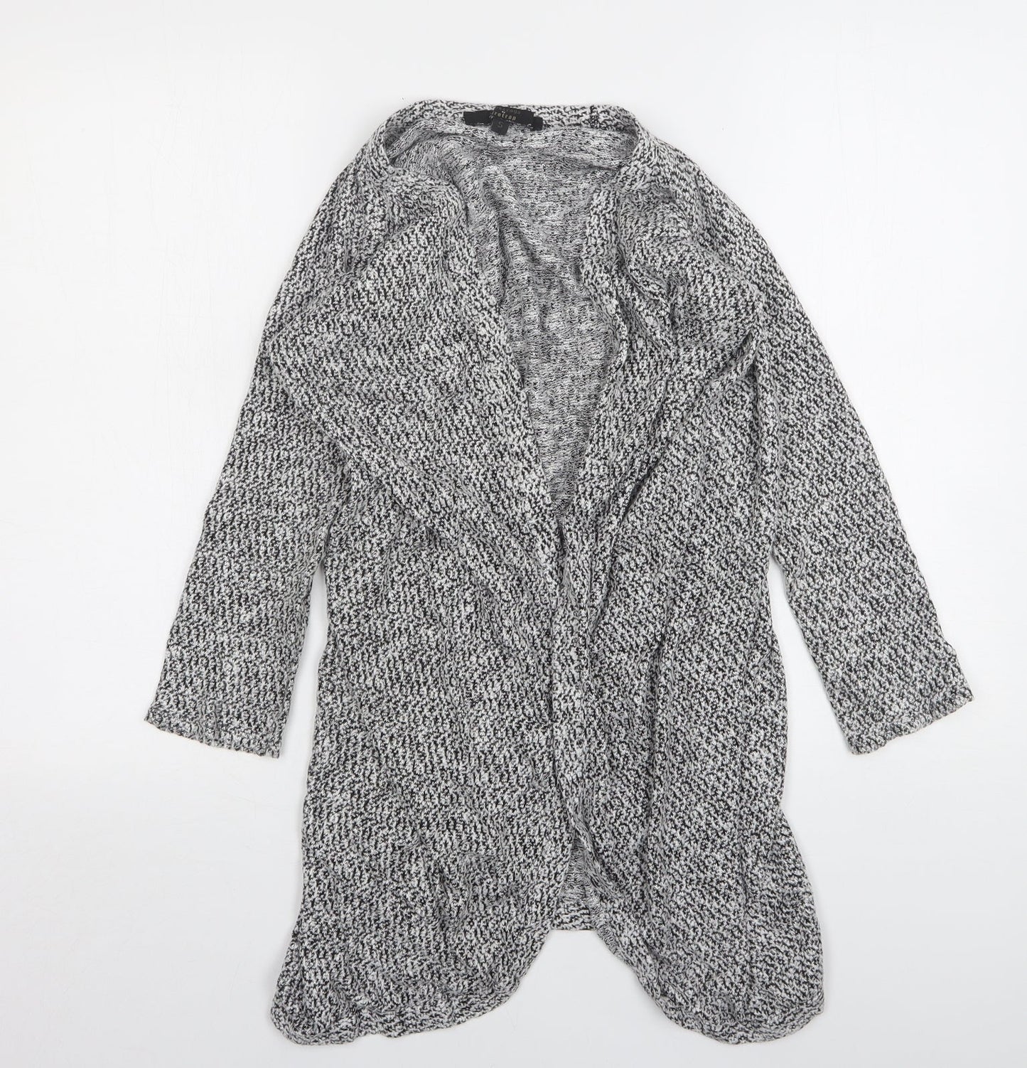 Rock & Rags Womens Grey V-Neck  Viscose Cardigan Jumper Size S