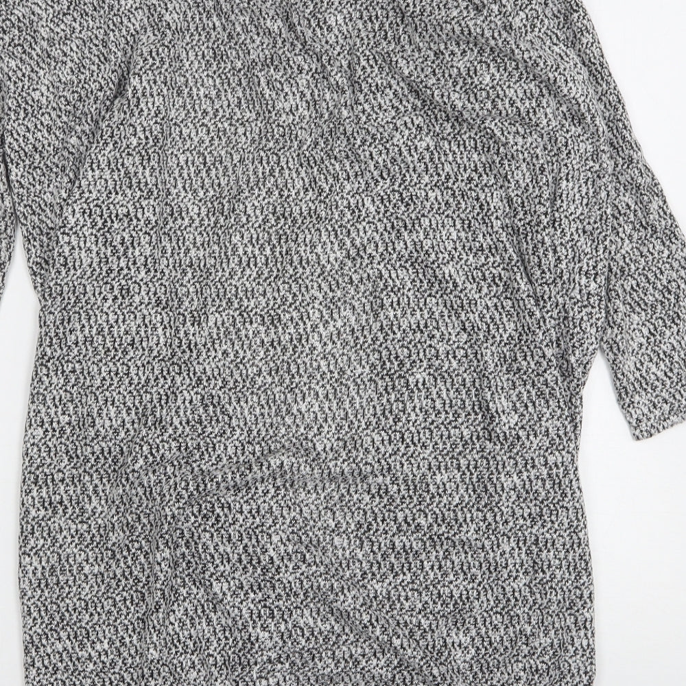 Rock & Rags Womens Grey V-Neck  Viscose Cardigan Jumper Size S