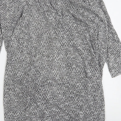 Rock & Rags Womens Grey V-Neck  Viscose Cardigan Jumper Size S