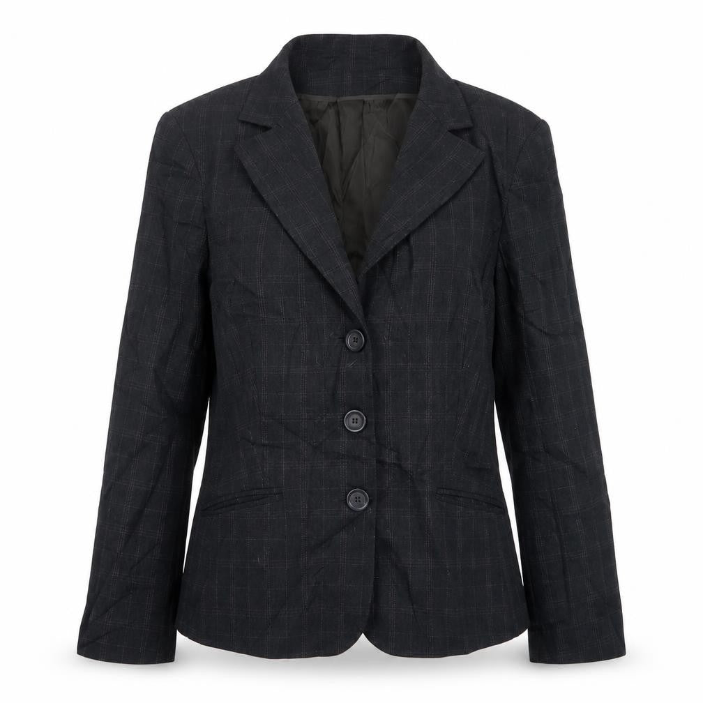 Atmosphere Womens Grey Check Polyester Jacket Suit Jacket Size 14