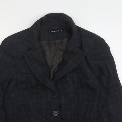 Atmosphere Womens Grey Check Polyester Jacket Suit Jacket Size 14
