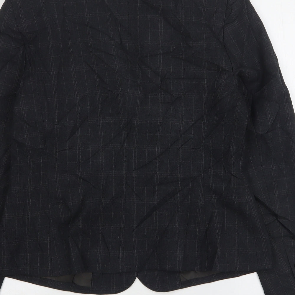 Atmosphere Womens Grey Check Polyester Jacket Suit Jacket Size 14