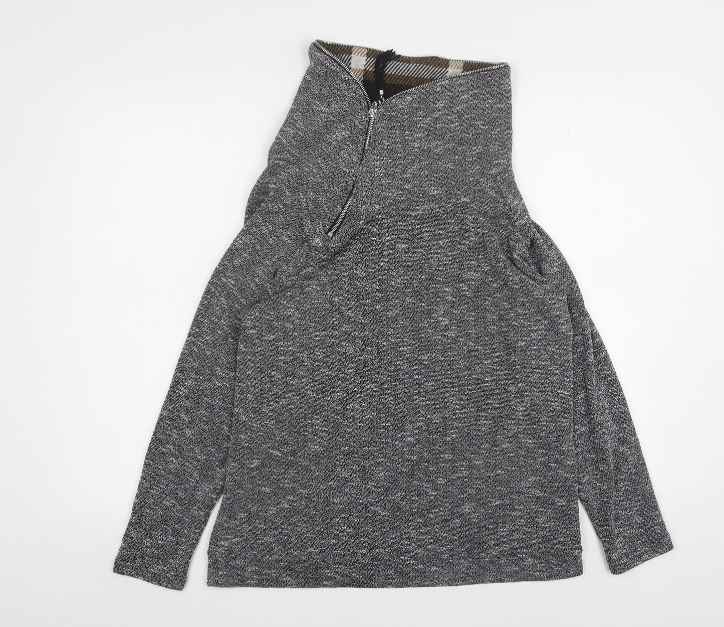 Klass Womens Grey  Polyester Pullover Sweatshirt Size L