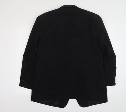 Mens UK Size 44 Savatini Regular Black Suit Jacket