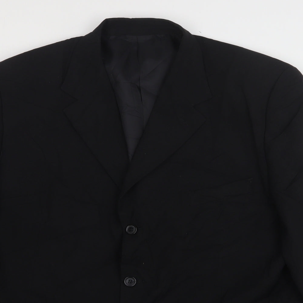 Mens UK Size 44 Savatini Regular Black Suit Jacket