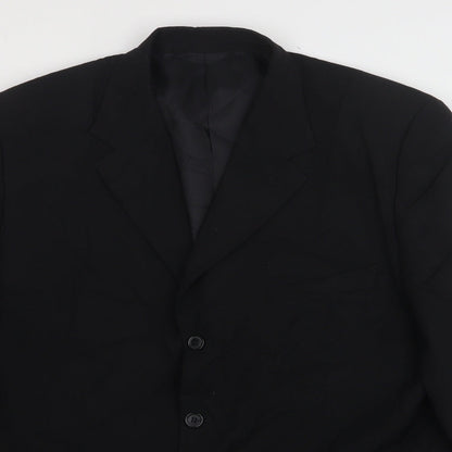 Mens UK Size 44 Savatini Regular Black Suit Jacket
