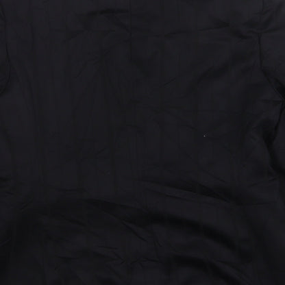 NEXT Womens Black Striped Polyester Jacket Suit Jacket Size 12