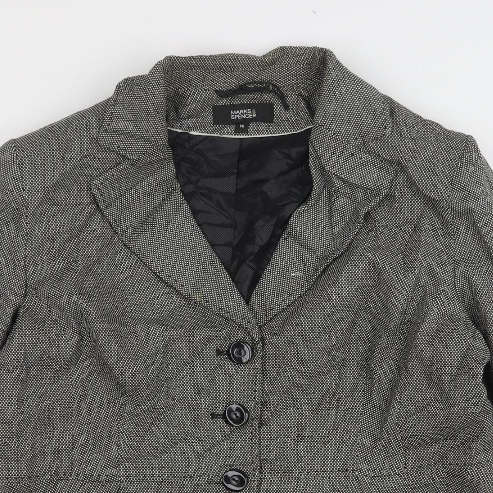 Womens UK Size 16 Marks and Spencer Regular Grey Suit Jacket