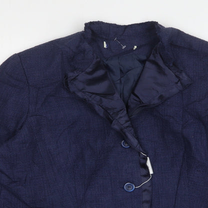 Classics Womens Blue  Cotton Jacket Suit Jacket Size 18