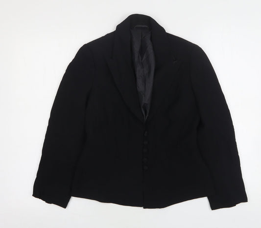 Autograph Womens Black  Wool Jacket Blazer Size 8