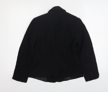 Autograph Womens Black  Wool Jacket Blazer Size 8