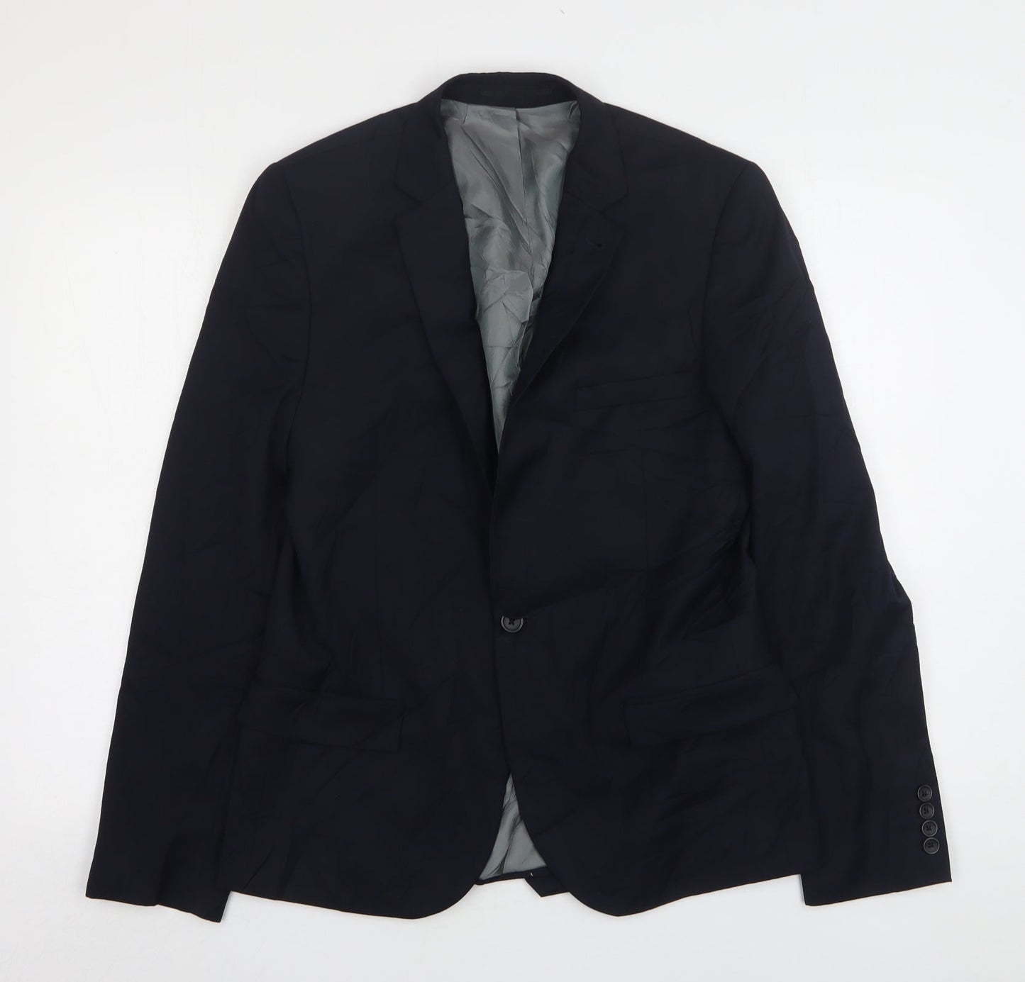 Mens UK Size 40 Topman Regular Blue Suit Jacket