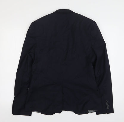 Mens UK Size 40 Topman Regular Blue Suit Jacket