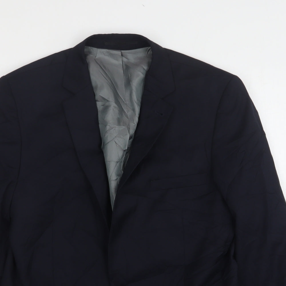 Mens UK Size 40 Topman Regular Blue Suit Jacket