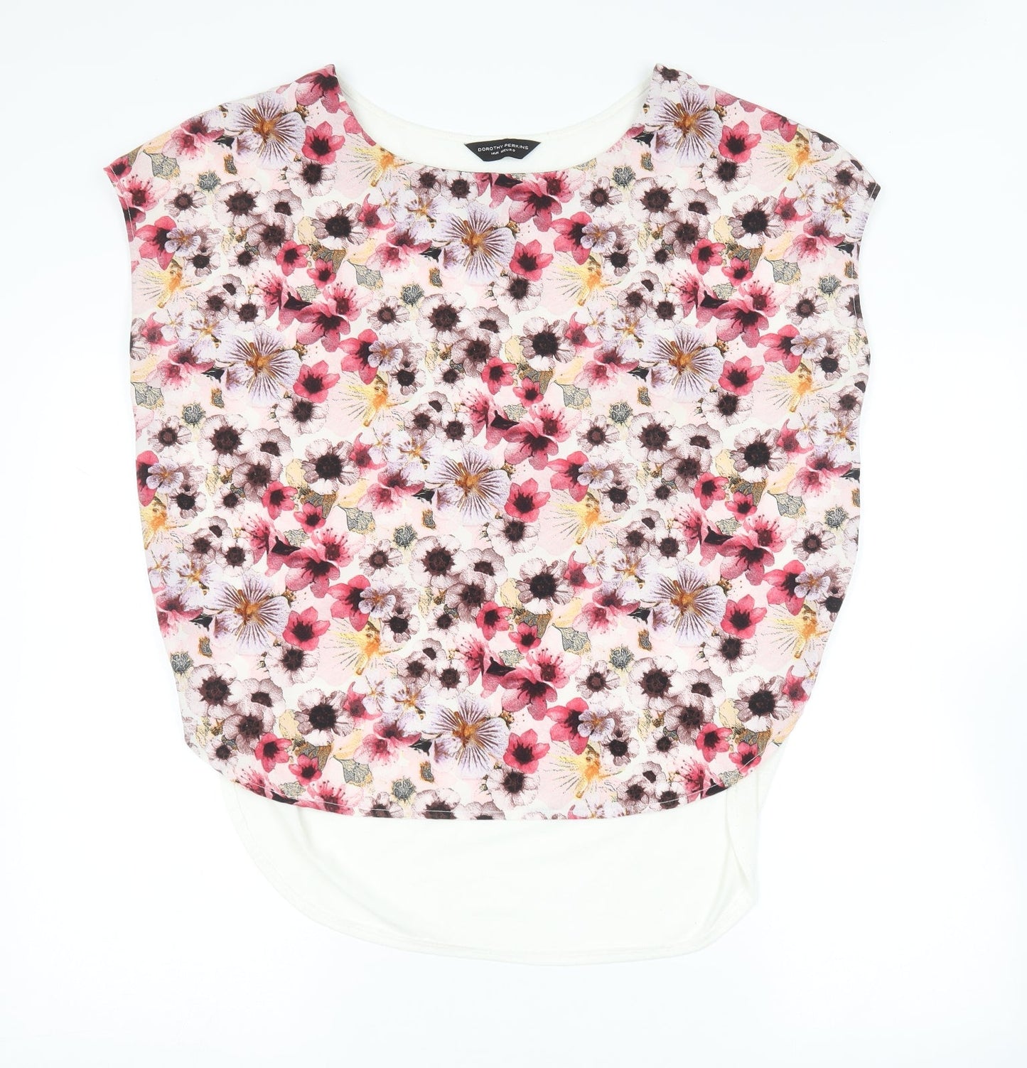 Womens UK Size 14 Dorothy Perkins Multicoloured Basic T-Shirt