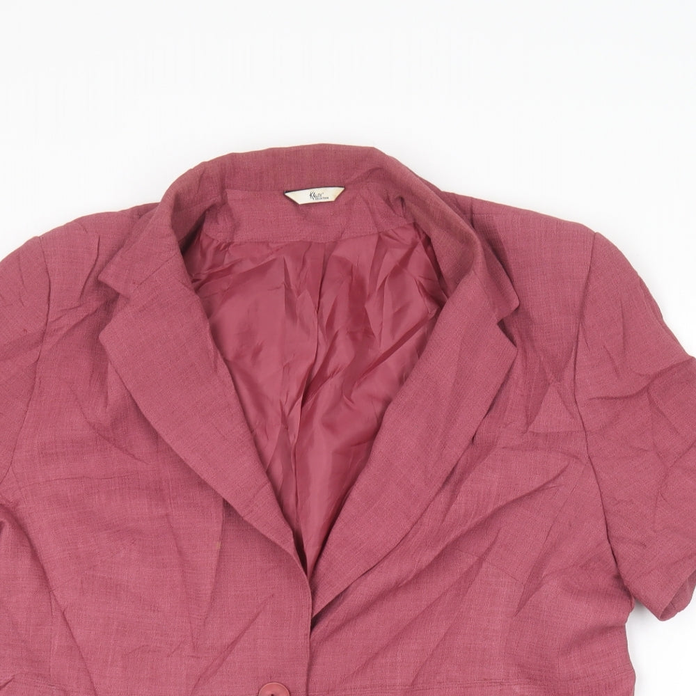 Kliss Collection Womens Pink   Jacket  Size 18