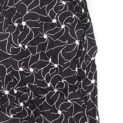 Warehouse Womens Black Floral  Jacket Blazer Size 10