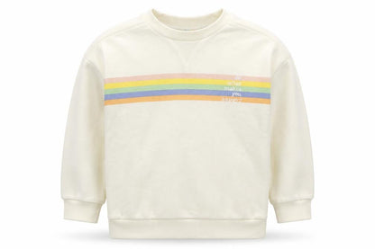 Primark Girls Ivory Striped Cotton Pullover Sweatshirt Size 4-5 Years  Pullover - Do What Makes You Happy