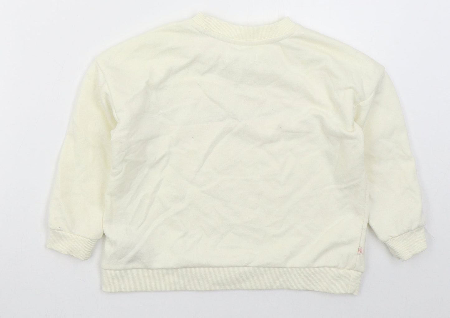 Primark Girls Ivory Striped Cotton Pullover Sweatshirt Size 4-5 Years  Pullover - Do What Makes You Happy